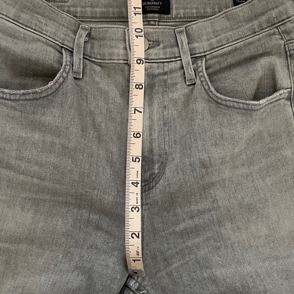 Citizens of Humanity Drew Fray High Rise Flare Crop Ankle Size 26 Ash Gray - Picture 5 of 13